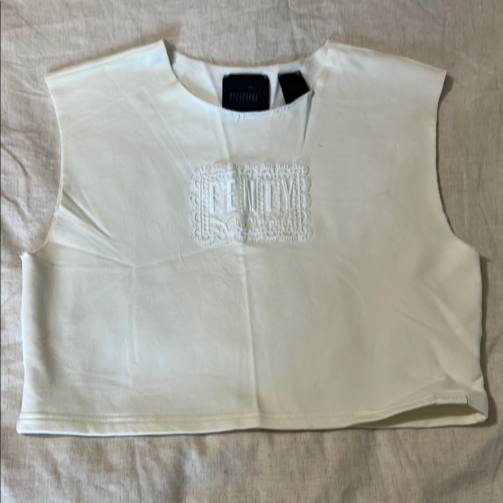 Fenty Beauty Puma Cream Boxy Crop Tank